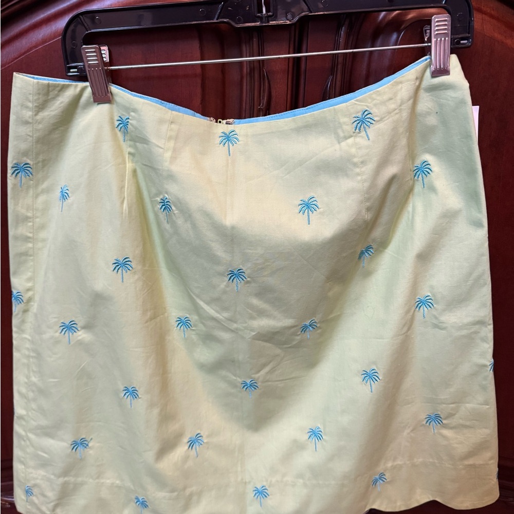 Lilly Pulitzer Vibrant Green Skirt with Blue Details